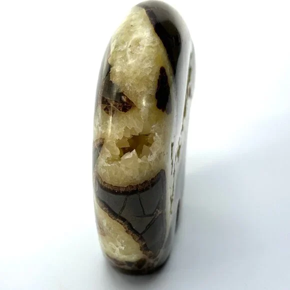 Septarian Bear Nodule Carving with Crystal Geode Center—AKA Dragon Stone —EUC